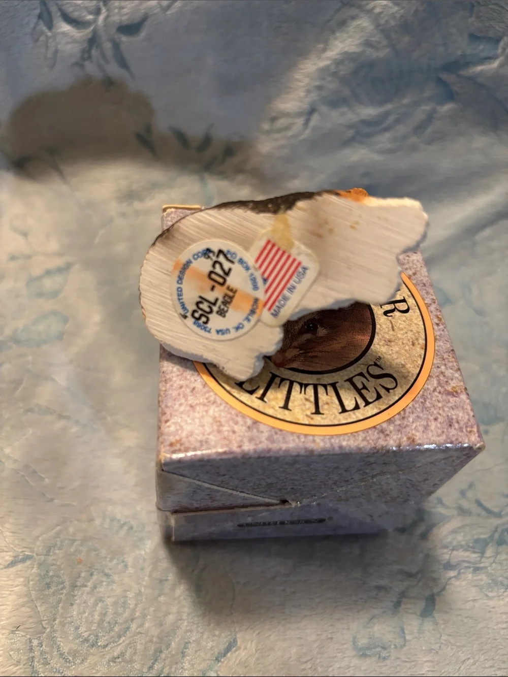Stone Critter Littles Beagle Dog Figurine - Brown & White